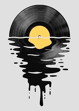 Melting Vinyl Record Art
