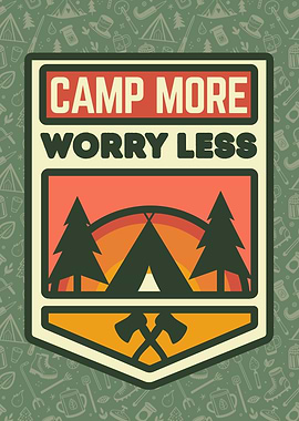 Camp More Worry Less Camping Graphic