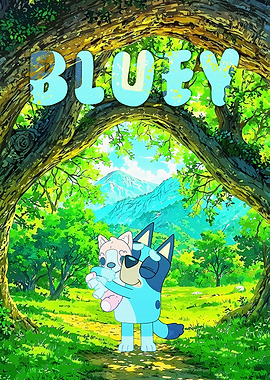 Bluey and Bingo in the Forest