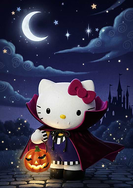 Hello Kitty Vampire Halloween Night