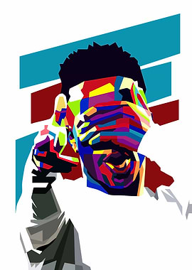 Colorful Pop Art Portrait Illustration