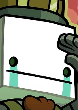 Crying TV Head Character Cartoon