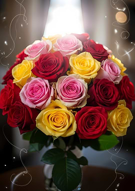 Colorful Rose Bouquet