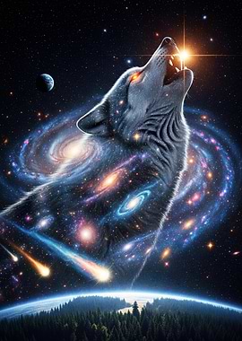 Cosmic Wolf Howling Universe