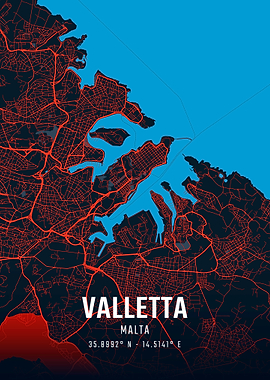 Valletta City Map