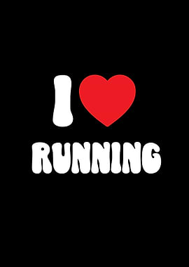 I Love Running Graphic