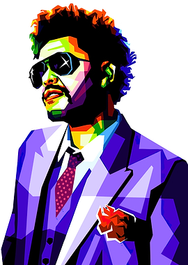 The Weeknd Colorful Portrait