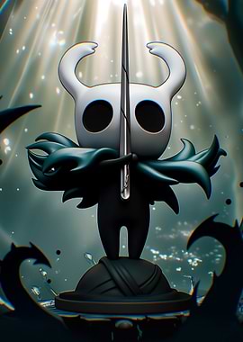 Hollow Knight figure with nail