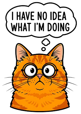 Confused Cat Cartoon