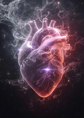 Abstract Heart in Space