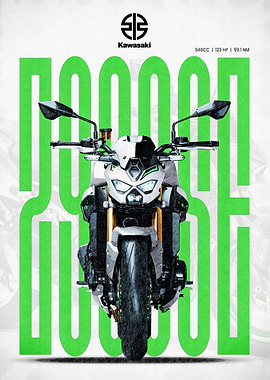 Kawasaki Z900 se Sketch Front View