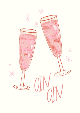 Pink Champagne Toast