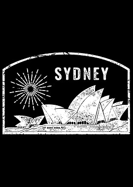 Sydney Opera House Distressed Graphic
