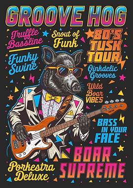Groove Hog: Funky Boar Bassist