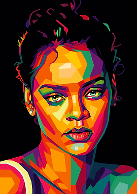 Rihanna Pop Art Portrait