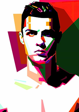 Cristiano Ronaldo Pop Art Portrait