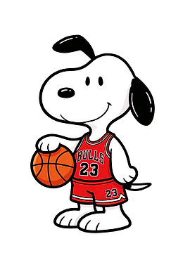 Snoopy as a Chicago Bulls Player