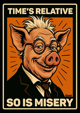 Genius Pig says Time's Relative, So Is Misery