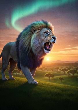 Roaring Lion Savannah Sunset