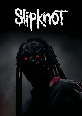 Slipknot Dark Portrait with Red Eyes