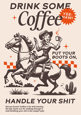 Cowgirl Coffee Humor