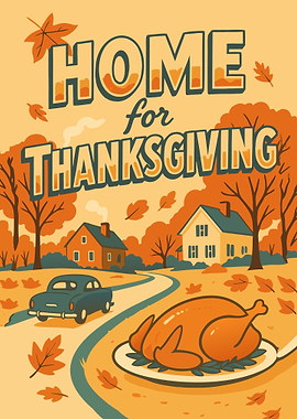 Home for Thanksgiving Illustration