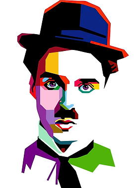 Charlie Chaplin Pop Art Portrait