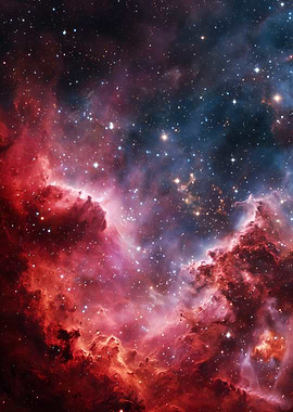 Cosmic Nebula with Stars