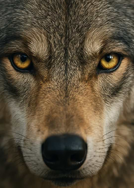 Intense Wolf Portrait