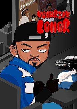 Kendrick Lamar Cartoon Portrait