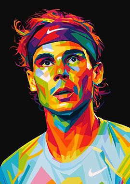 Rafael Nadal Colorful Portrait