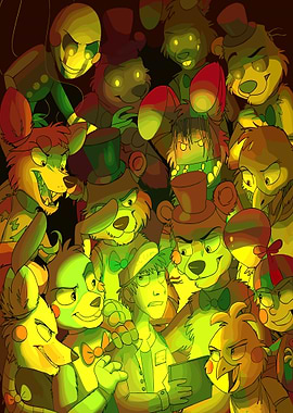 Five Nights at Freddy's Group Illustration