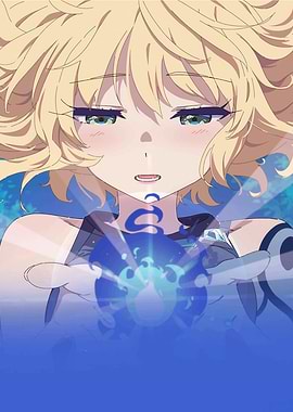 Anime Girl with Magical Blue Orb