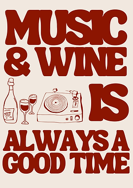 Music and Wine Good Time Graphic