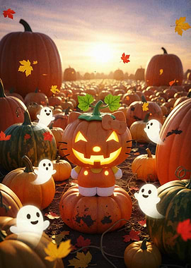 Hello Kitty Pumpkin Patch Halloween