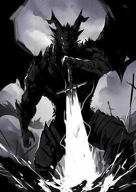 Dragon Warrior with Sword