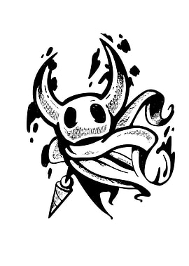 Hollow Knight Ink Drawing