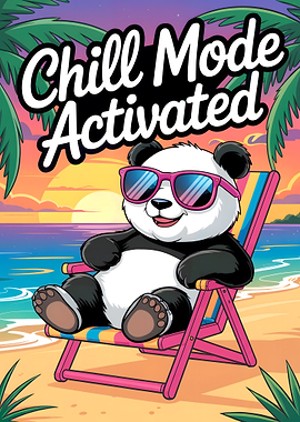 Chill Mode Activated Panda Beach