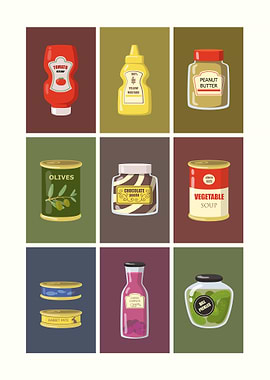 Food Products Illustration