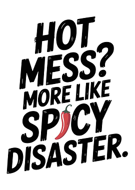 Hot Mess? Spicy Disaster Text Art