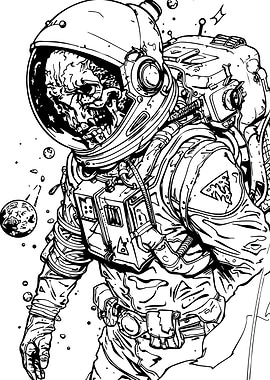 Zombie Astronaut in Space Suit