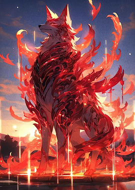 Fiery Fox Digital Art