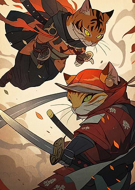 Samurai Cats in Action