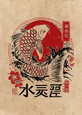 Koi Fish Japanese Art