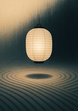 Japanese Lantern and Zen Garden