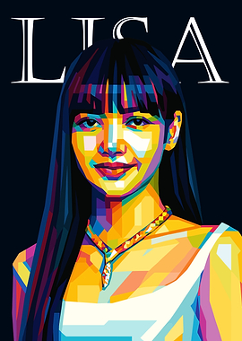 Lisa from Blackpink Pop Art Portrait