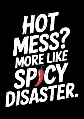 Hot Mess? Spicy Disaster Text Art