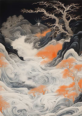 Abstract Landscape River