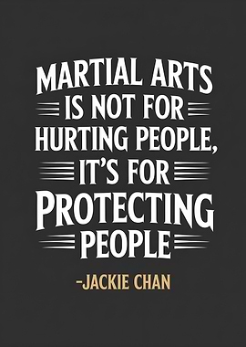 Martial Arts Jackie Chan Quote