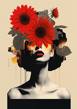 Floral Woman Portrait